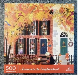 Galison Autumn in the Neighbourhood 500 Puzzle